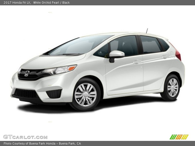 White Orchid Pearl / Black 2017 Honda Fit LX