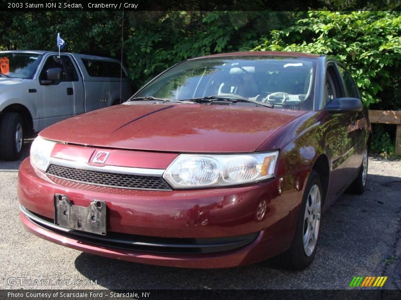 Cranberry / Gray 2003 Saturn ION 2 Sedan