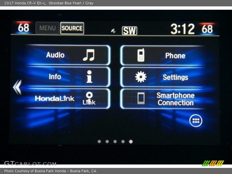 Obsidian Blue Pearl / Gray 2017 Honda CR-V EX-L