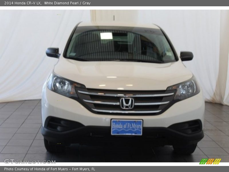 White Diamond Pearl / Gray 2014 Honda CR-V LX