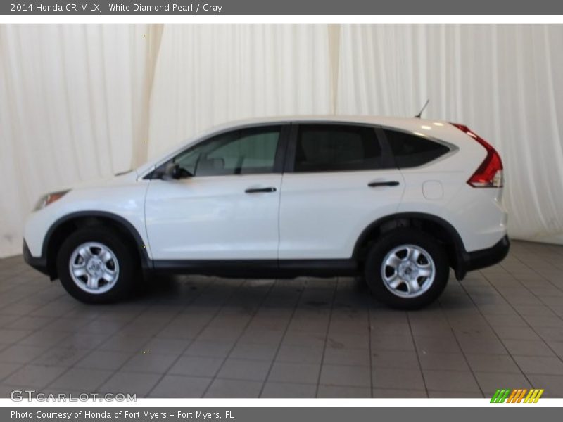 White Diamond Pearl / Gray 2014 Honda CR-V LX