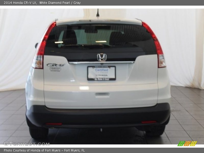 White Diamond Pearl / Gray 2014 Honda CR-V LX