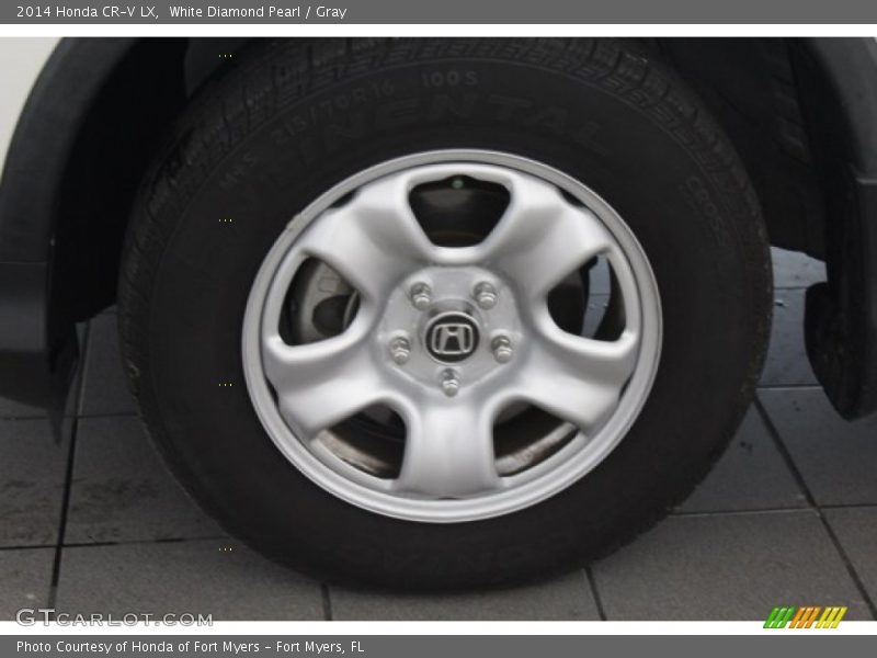 White Diamond Pearl / Gray 2014 Honda CR-V LX