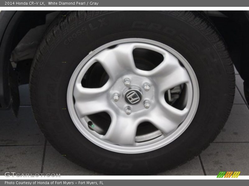 White Diamond Pearl / Gray 2014 Honda CR-V LX