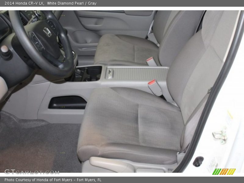 White Diamond Pearl / Gray 2014 Honda CR-V LX