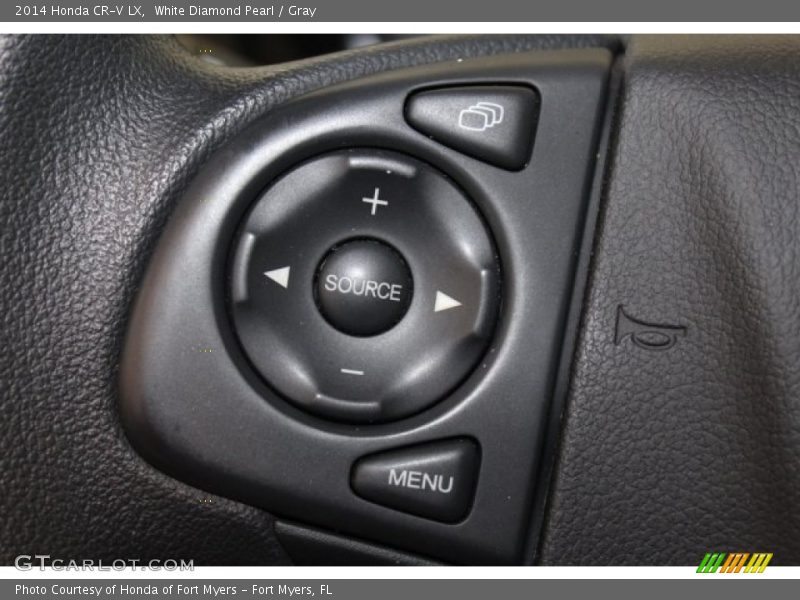 White Diamond Pearl / Gray 2014 Honda CR-V LX