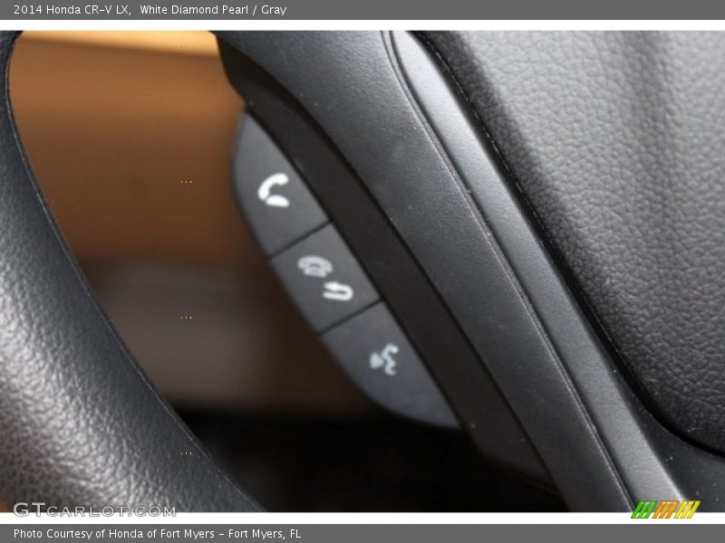 White Diamond Pearl / Gray 2014 Honda CR-V LX