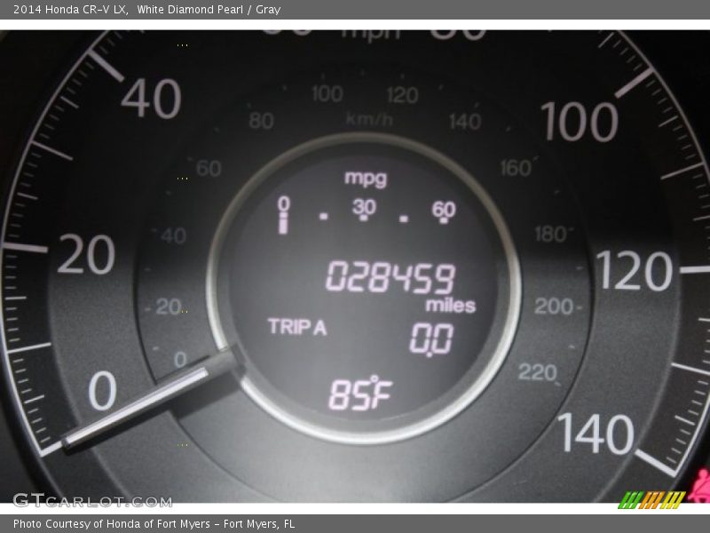 White Diamond Pearl / Gray 2014 Honda CR-V LX