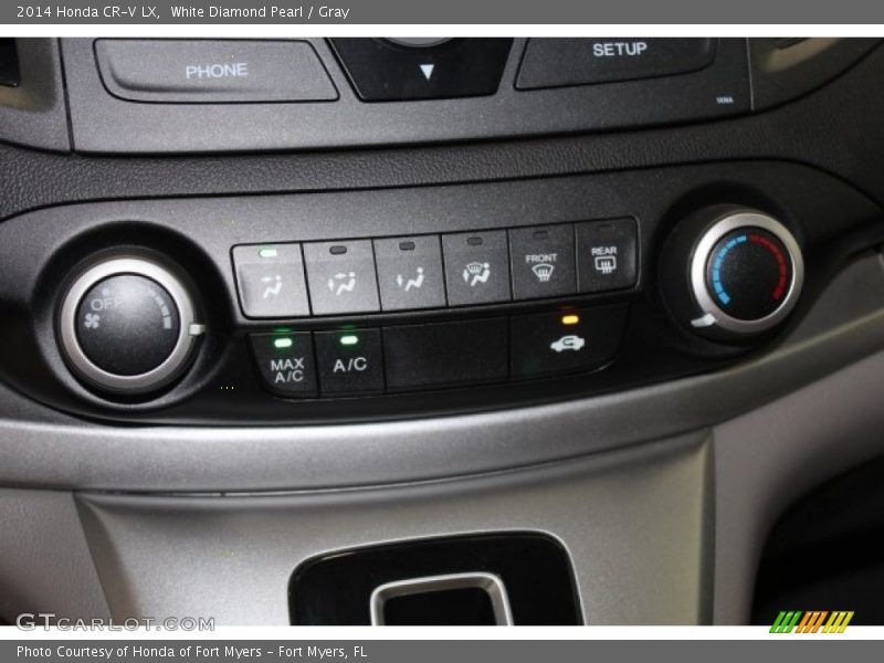 White Diamond Pearl / Gray 2014 Honda CR-V LX