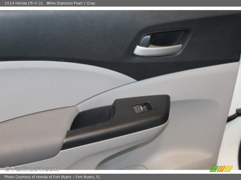 White Diamond Pearl / Gray 2014 Honda CR-V LX