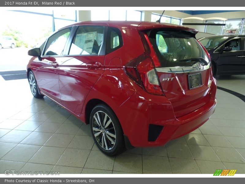 Milano Red / Black 2017 Honda Fit EX