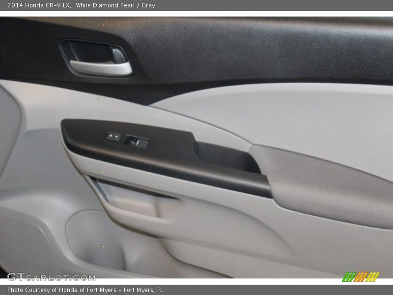White Diamond Pearl / Gray 2014 Honda CR-V LX