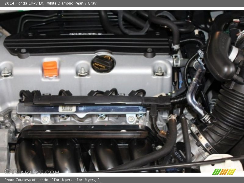 White Diamond Pearl / Gray 2014 Honda CR-V LX