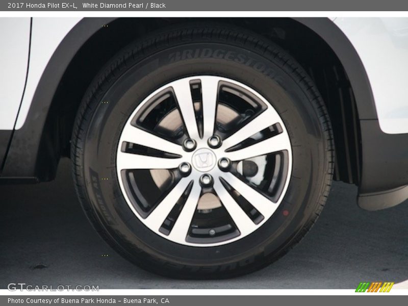 White Diamond Pearl / Black 2017 Honda Pilot EX-L