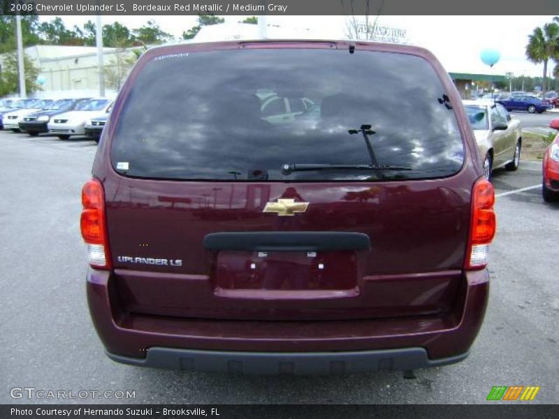 Bordeaux Red Metallic / Medium Gray 2008 Chevrolet Uplander LS