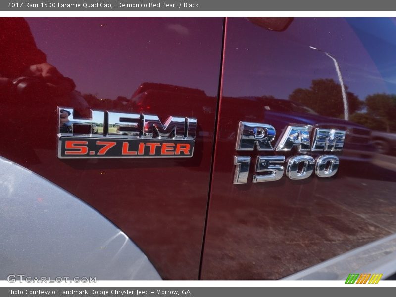 Delmonico Red Pearl / Black 2017 Ram 1500 Laramie Quad Cab