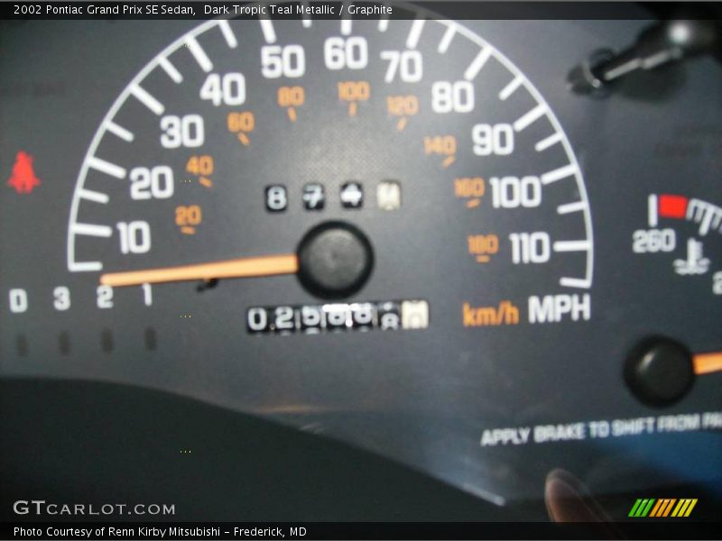 Dark Tropic Teal Metallic / Graphite 2002 Pontiac Grand Prix SE Sedan