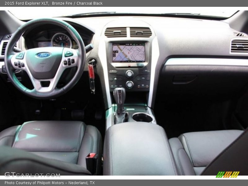 Bronze Fire / Charcoal Black 2015 Ford Explorer XLT