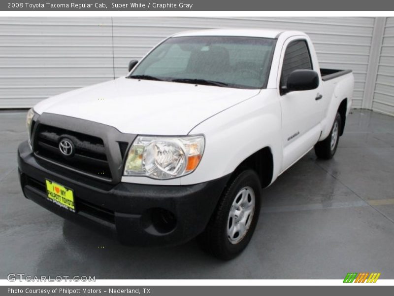 Super White / Graphite Gray 2008 Toyota Tacoma Regular Cab