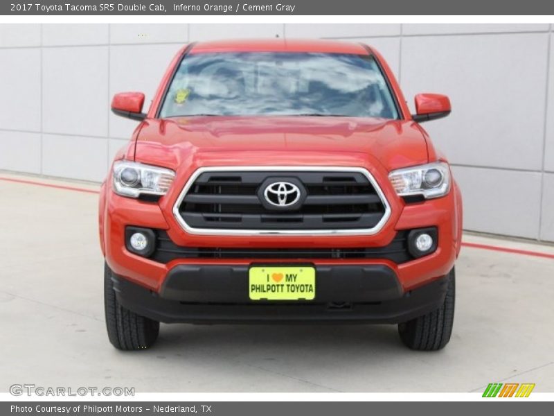 Inferno Orange / Cement Gray 2017 Toyota Tacoma SR5 Double Cab