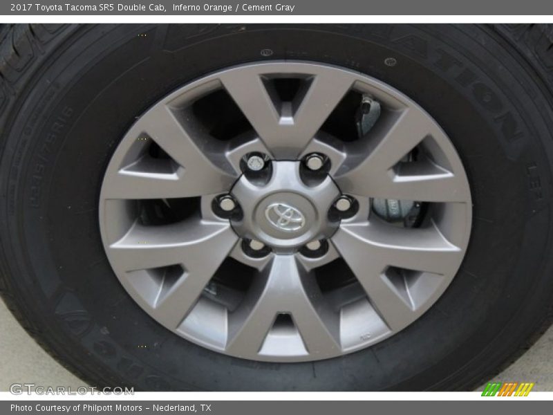Inferno Orange / Cement Gray 2017 Toyota Tacoma SR5 Double Cab