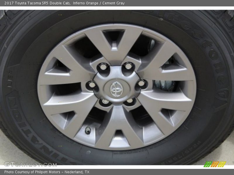 Inferno Orange / Cement Gray 2017 Toyota Tacoma SR5 Double Cab
