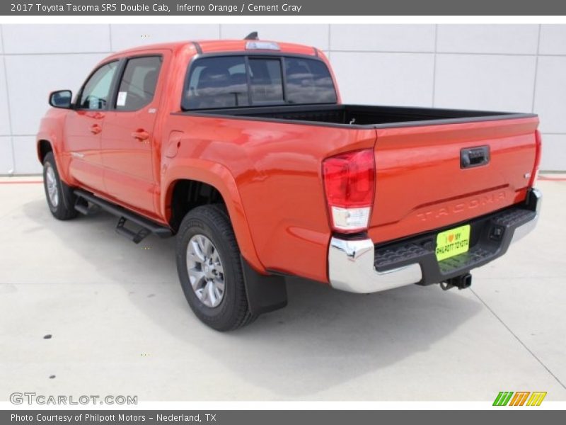 Inferno Orange / Cement Gray 2017 Toyota Tacoma SR5 Double Cab