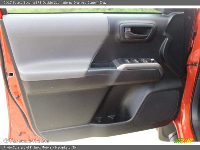 Inferno Orange / Cement Gray 2017 Toyota Tacoma SR5 Double Cab