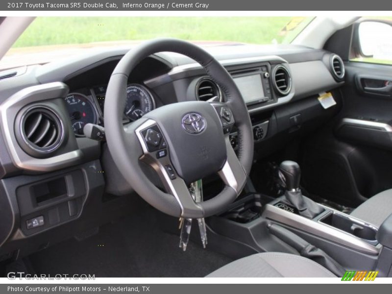 Inferno Orange / Cement Gray 2017 Toyota Tacoma SR5 Double Cab