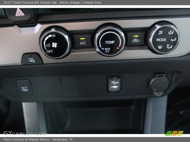 Inferno Orange / Cement Gray 2017 Toyota Tacoma SR5 Double Cab