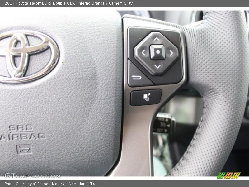 Inferno Orange / Cement Gray 2017 Toyota Tacoma SR5 Double Cab