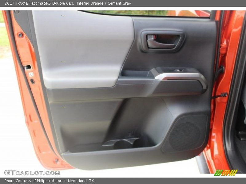 Inferno Orange / Cement Gray 2017 Toyota Tacoma SR5 Double Cab