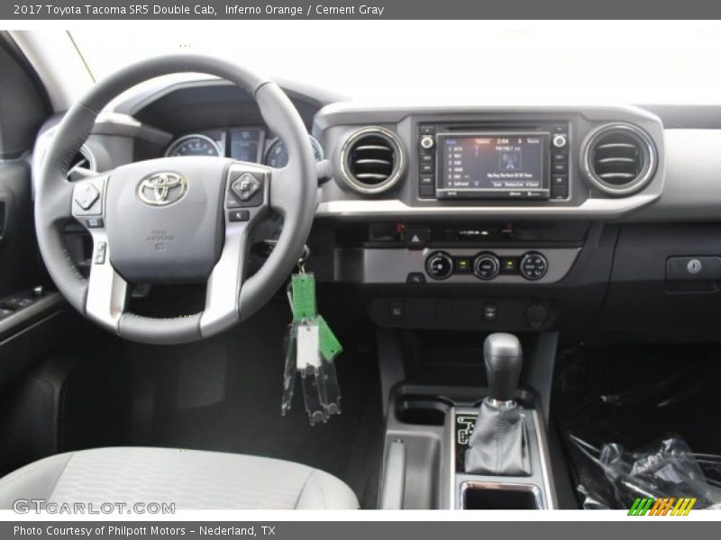 Inferno Orange / Cement Gray 2017 Toyota Tacoma SR5 Double Cab
