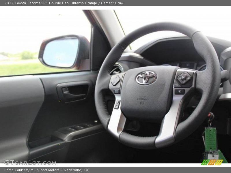 Inferno Orange / Cement Gray 2017 Toyota Tacoma SR5 Double Cab