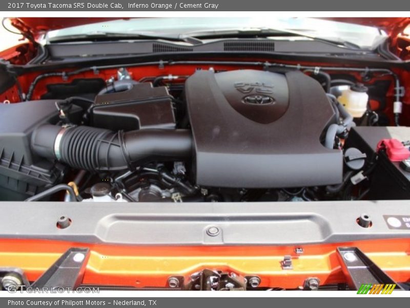 Inferno Orange / Cement Gray 2017 Toyota Tacoma SR5 Double Cab
