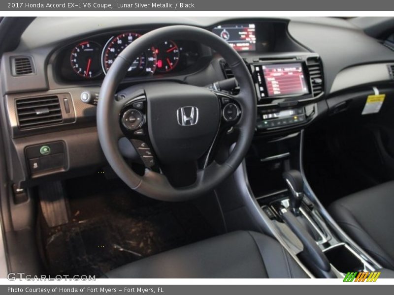 Lunar Silver Metallic / Black 2017 Honda Accord EX-L V6 Coupe