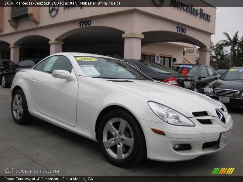 Alabaster White / Beige 2006 Mercedes-Benz SLK 280 Roadster