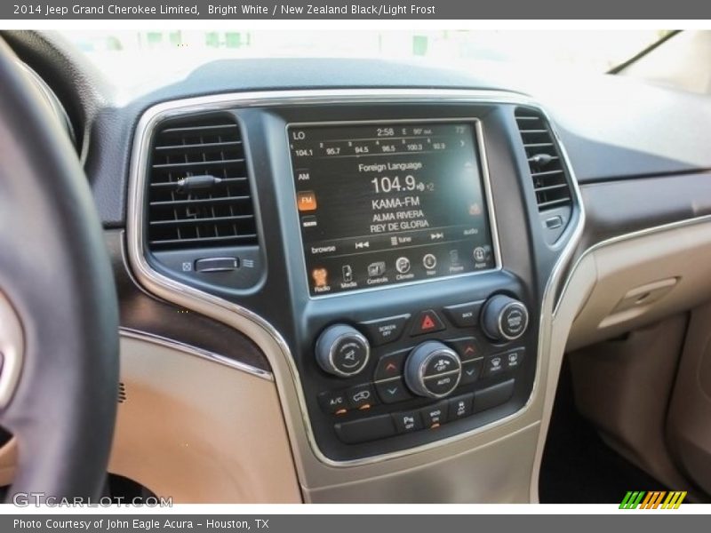 Bright White / New Zealand Black/Light Frost 2014 Jeep Grand Cherokee Limited