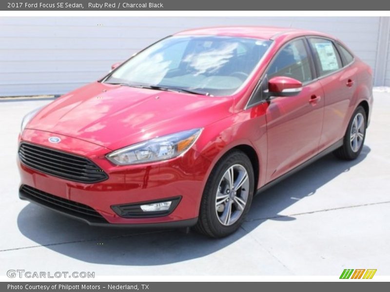 Ruby Red / Charcoal Black 2017 Ford Focus SE Sedan