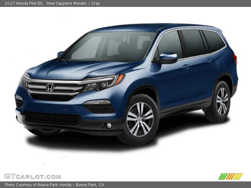 Steel Sapphire Metallic / Gray 2017 Honda Pilot EX