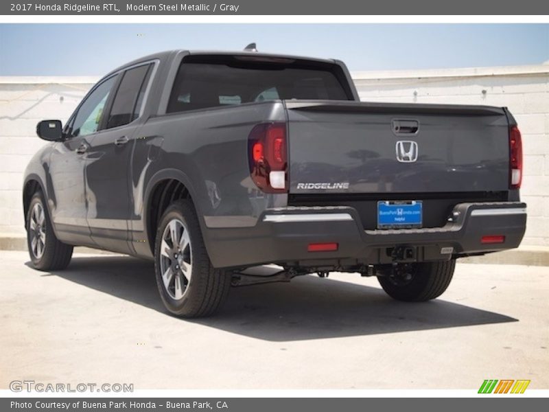 Modern Steel Metallic / Gray 2017 Honda Ridgeline RTL