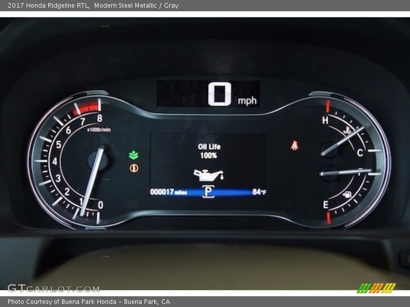 Modern Steel Metallic / Gray 2017 Honda Ridgeline RTL