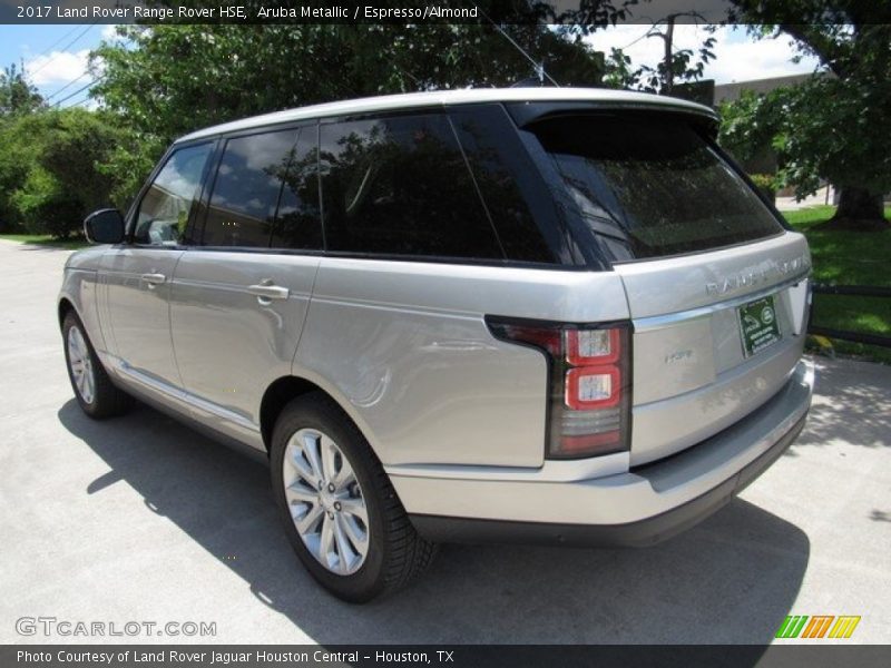 Aruba Metallic / Espresso/Almond 2017 Land Rover Range Rover HSE