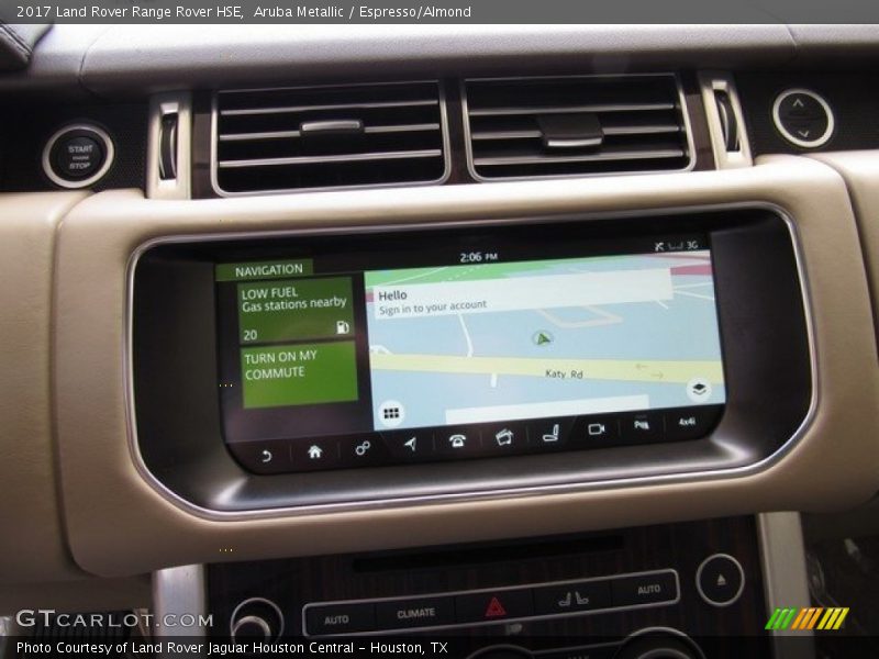 Aruba Metallic / Espresso/Almond 2017 Land Rover Range Rover HSE
