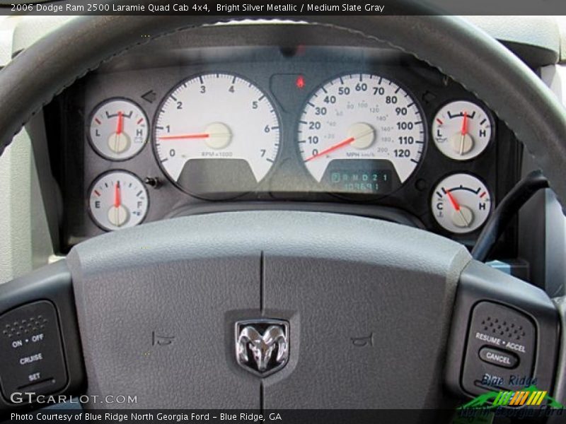 Bright Silver Metallic / Medium Slate Gray 2006 Dodge Ram 2500 Laramie Quad Cab 4x4