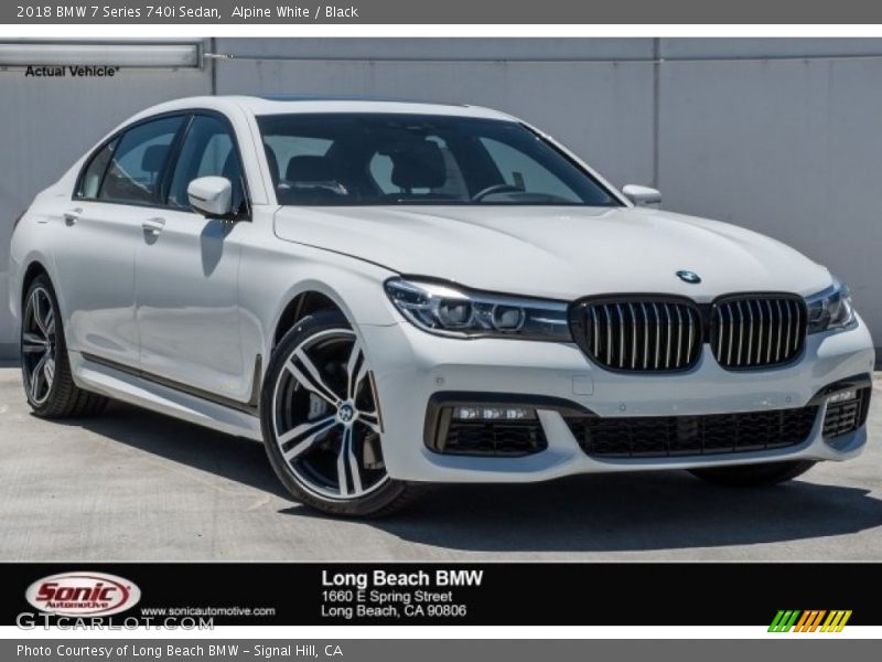 Alpine White / Black 2018 BMW 7 Series 740i Sedan