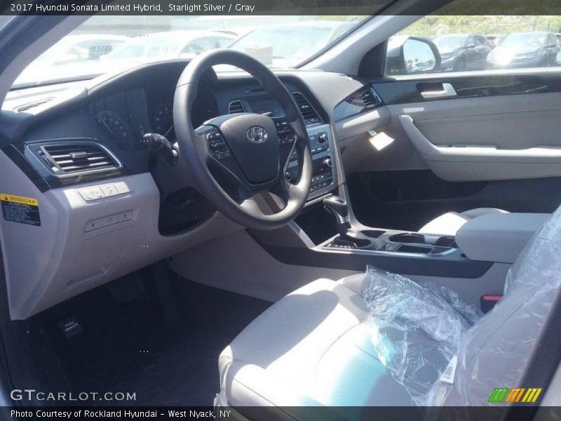 Starlight Silver / Gray 2017 Hyundai Sonata Limited Hybrid