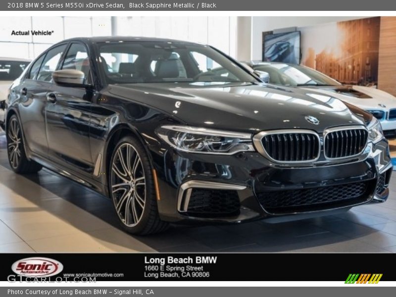 Black Sapphire Metallic / Black 2018 BMW 5 Series M550i xDrive Sedan