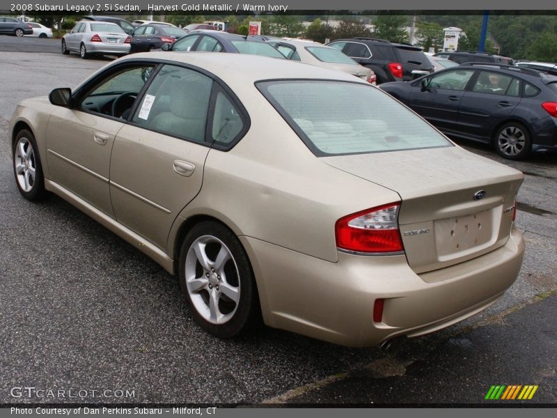 Harvest Gold Metallic / Warm Ivory 2008 Subaru Legacy 2.5i Sedan