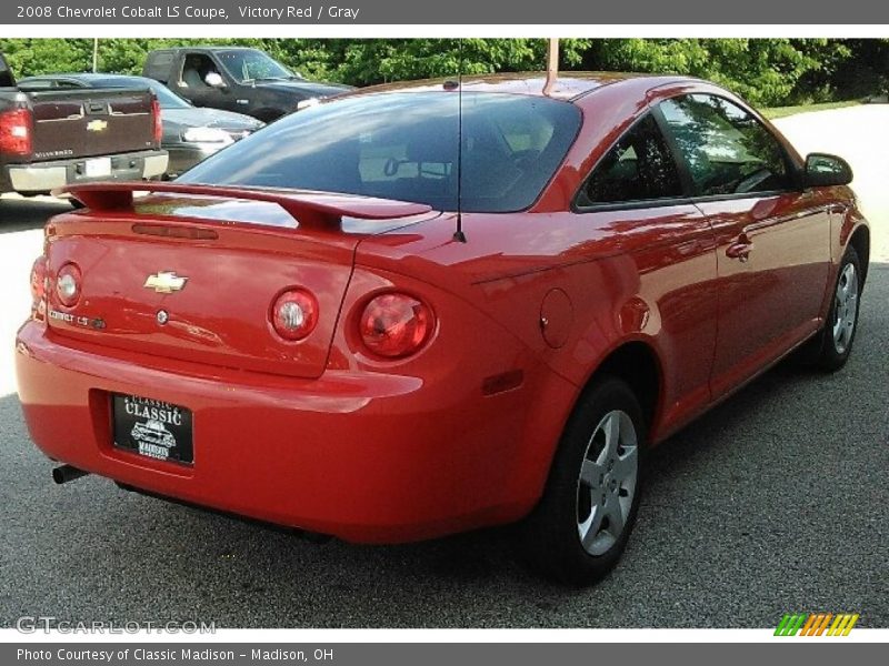 Victory Red / Gray 2008 Chevrolet Cobalt LS Coupe